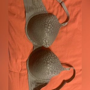 Pink lightly lined push up bra